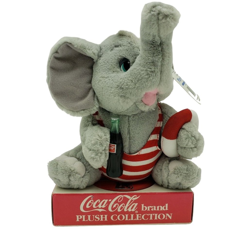 Vtg 1993 Coca Cola Brand Plush Collection Elephant Play by Play Toys & Novelties